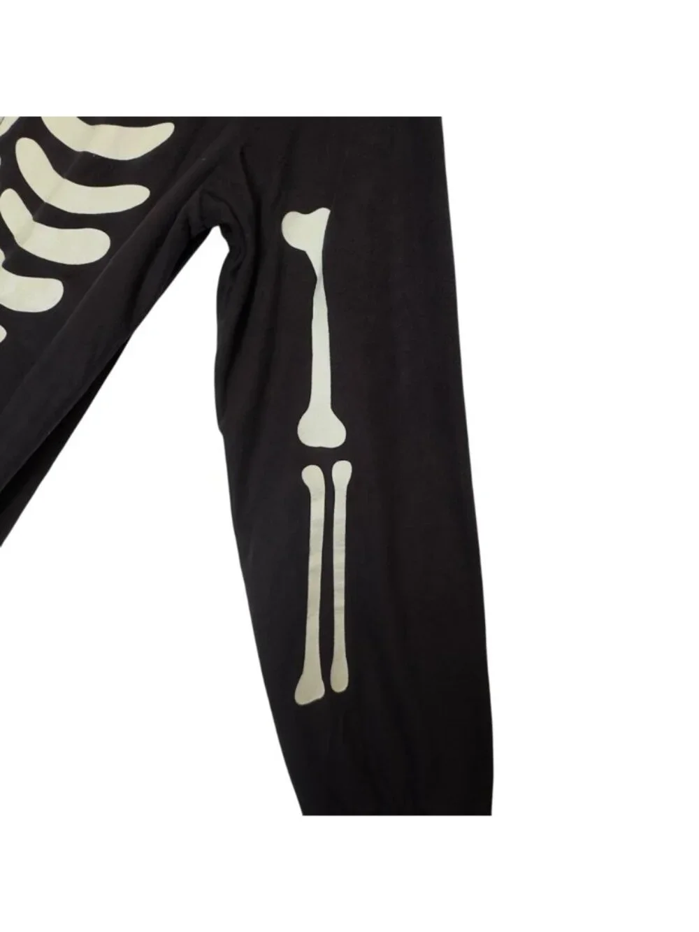The Children's Place Skeleton One Piece Pajamas Black Halloween Size 14 XL